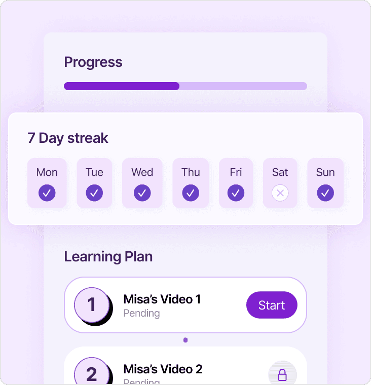 Sleepy Accent iOS app home screen showing movies with personalized learning paths
